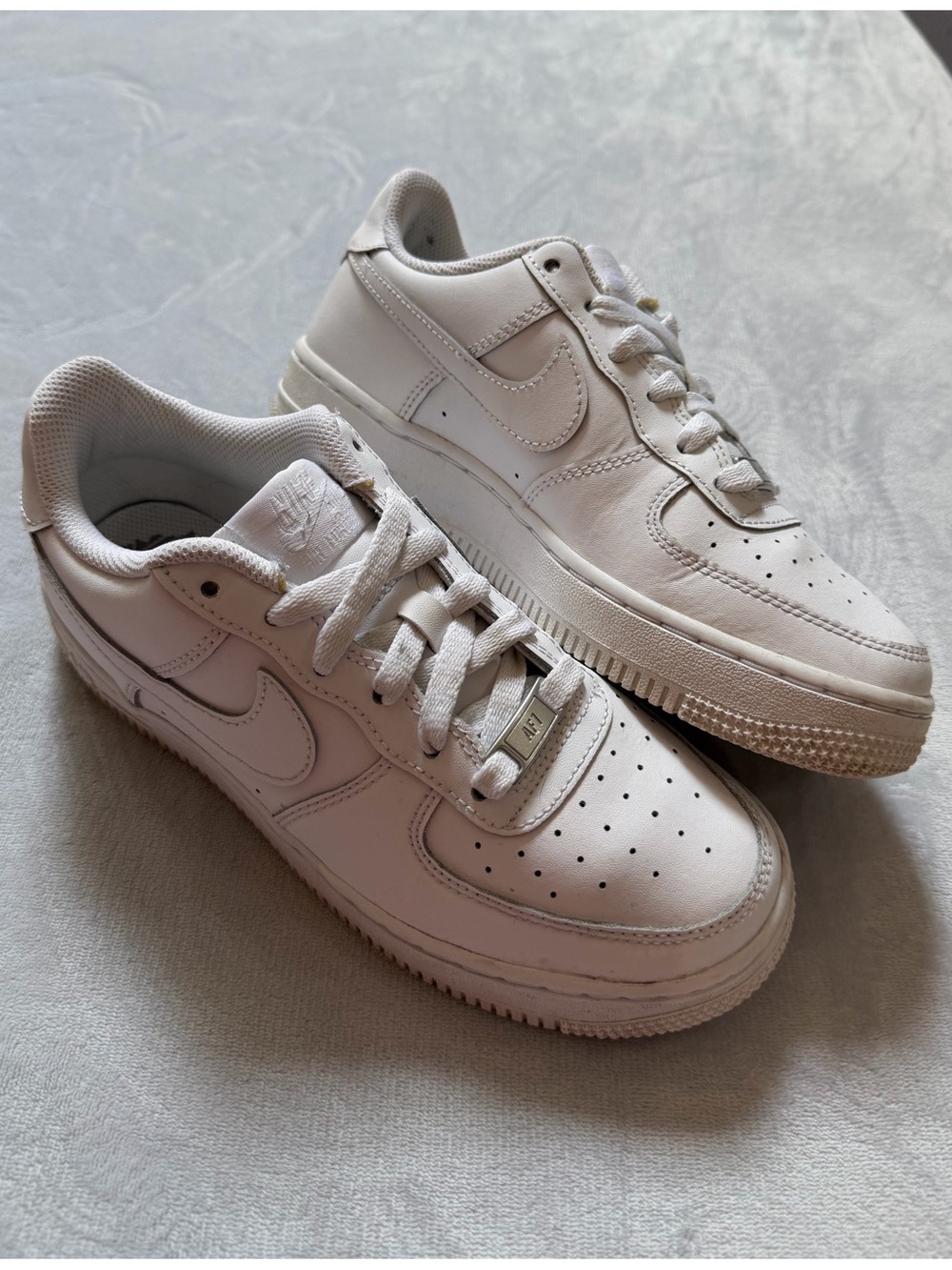 Nike Air Force 1 Low DH2920-111 2023 White Leather Sneakers 4.5Y Running Shoes - Picture 4 of 15